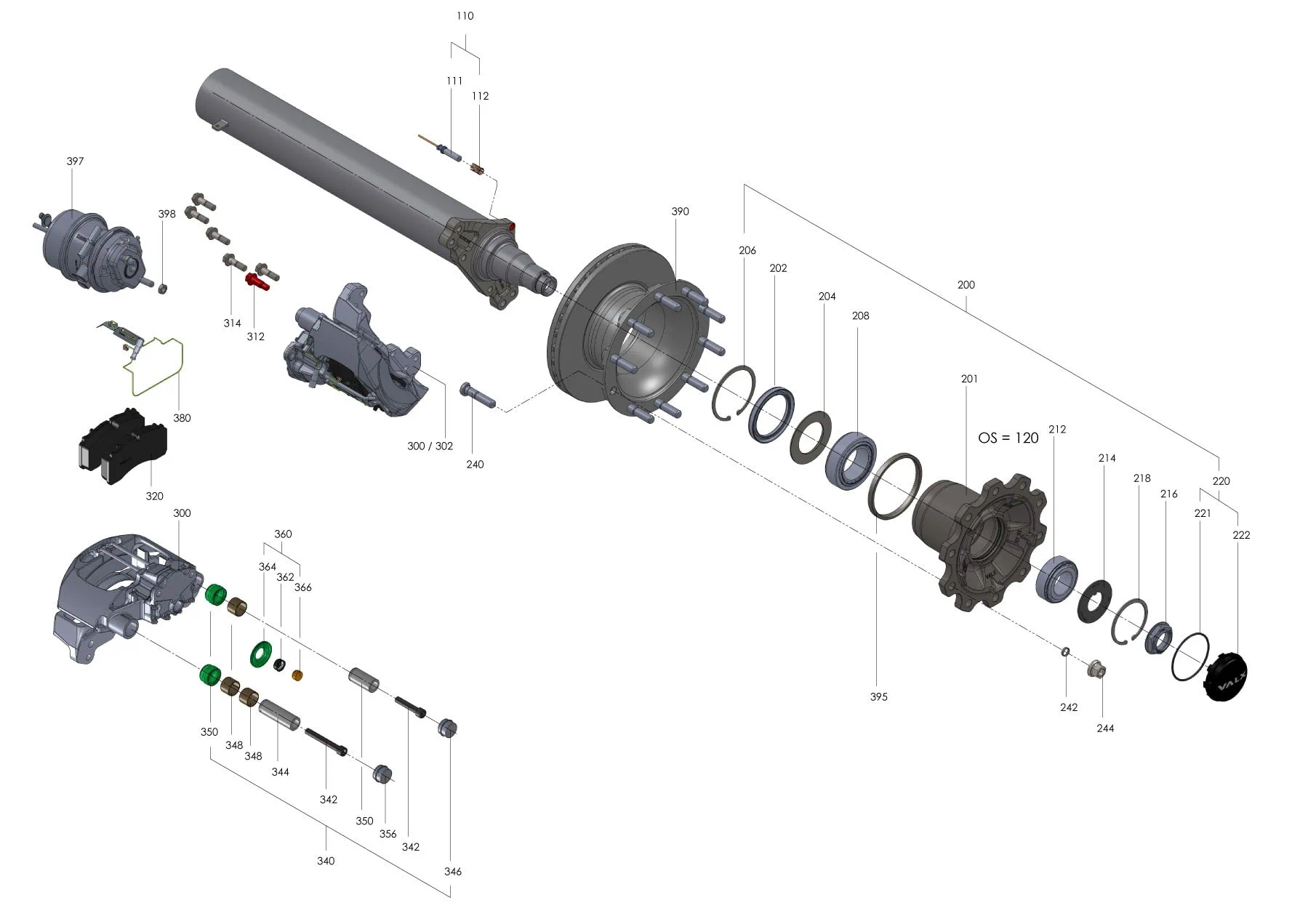 Circlip – Position 218 - Disc Brake Axle (9T)